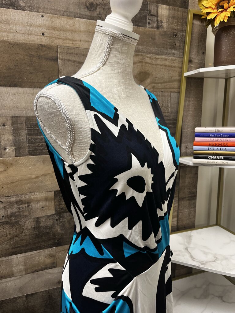 Diane VonFurstenberg Blue Midi Dress Silk