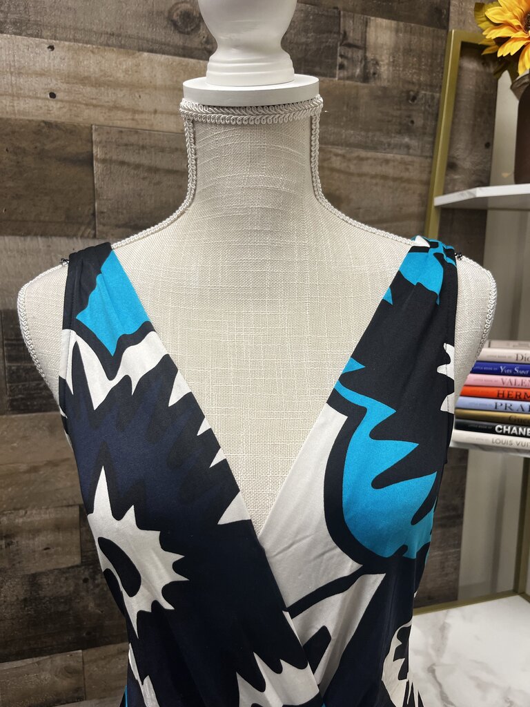 Diane VonFurstenberg Blue Midi Dress Silk