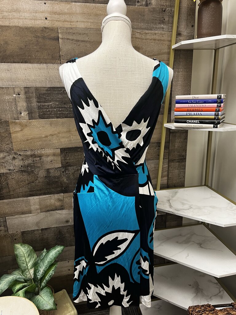 Diane VonFurstenberg Blue Midi Dress Silk