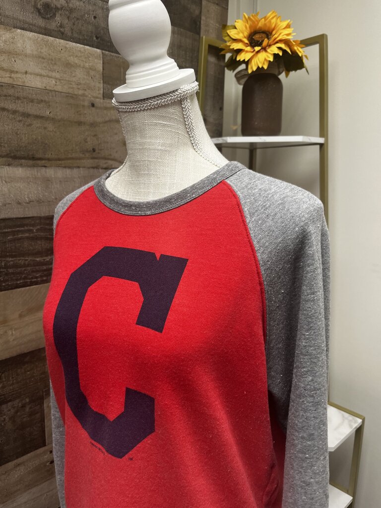 Homage Cleveland Baseball Block C Crewneck Sweatshirt