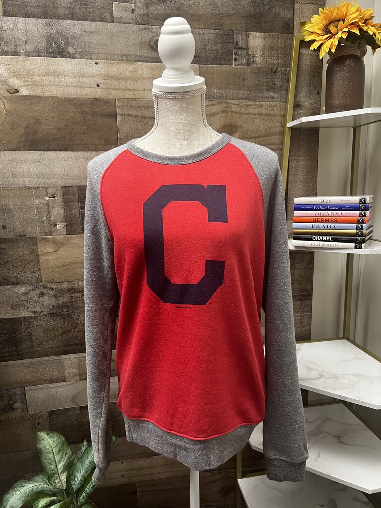 Homage Cleveland Baseball Block C Crewneck Sweatshirt