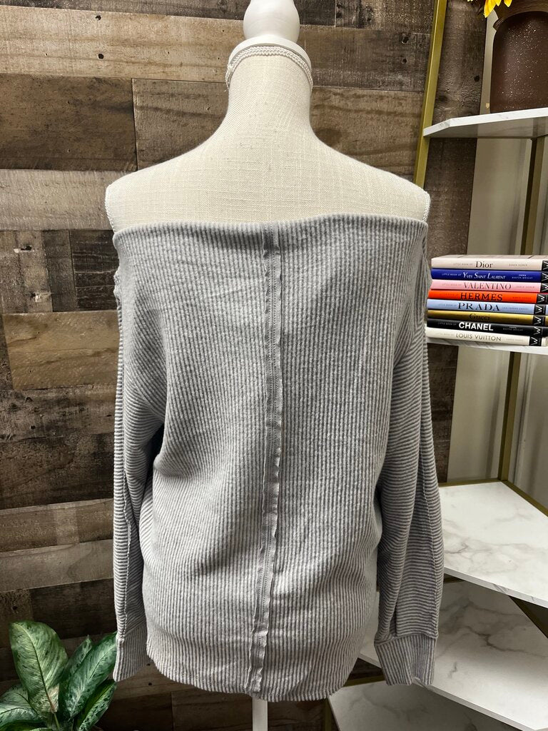 NWT Gibson Heather Grey Off the Shoulder Sweater