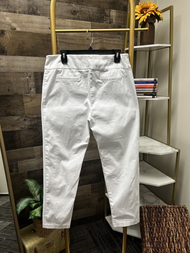 Zac & Rachel Pull On White Ankle Pants