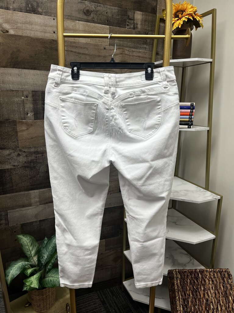 Royalty For Me White Ankle Jeans