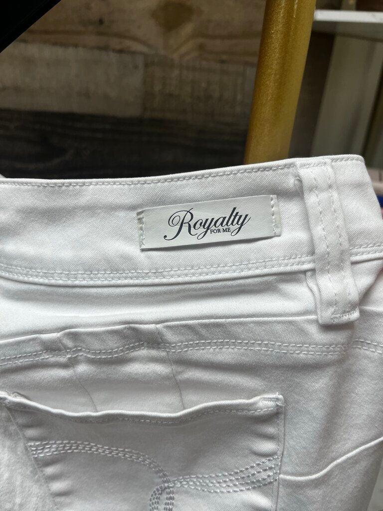 Royalty For Me White Ankle Jeans